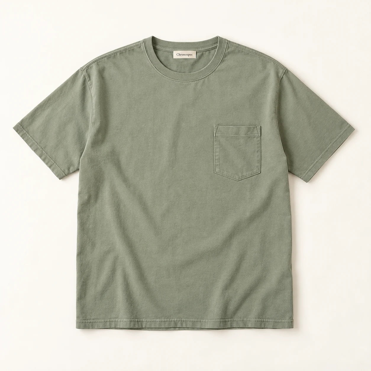 Terrasse Pocket Tee — Sage, front view