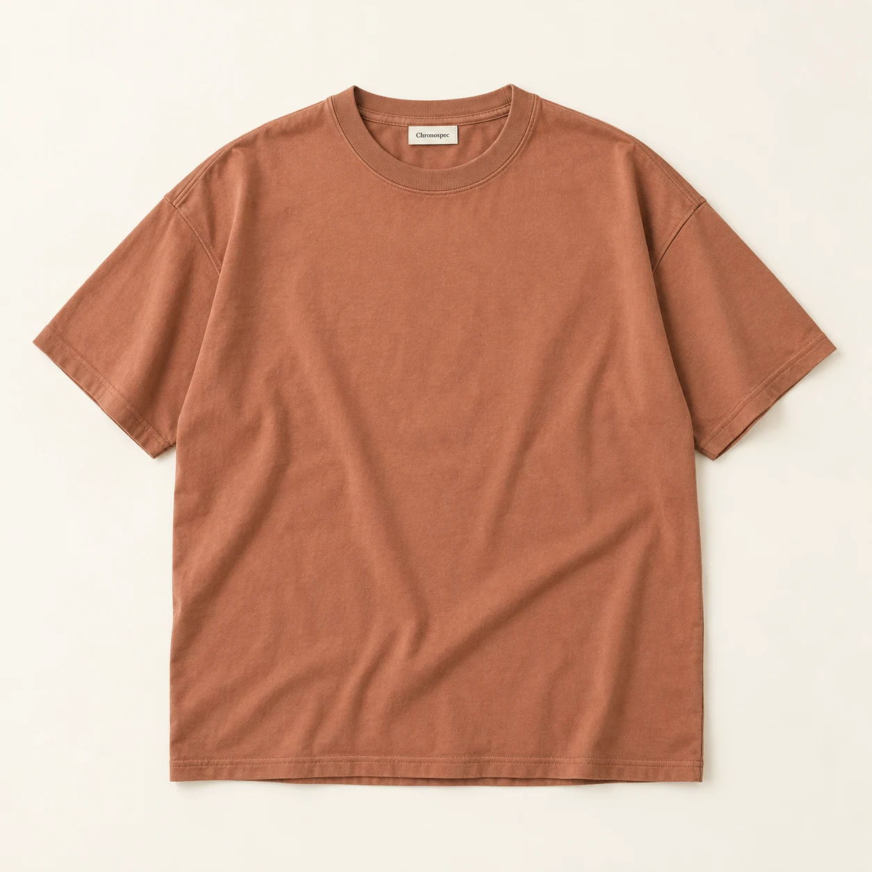 Atelier Relaxed Tee — Terracotta, front view